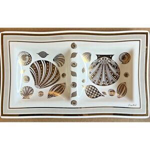 VTG Georges Briard Double Platter | Shell Design | MCM Elegance